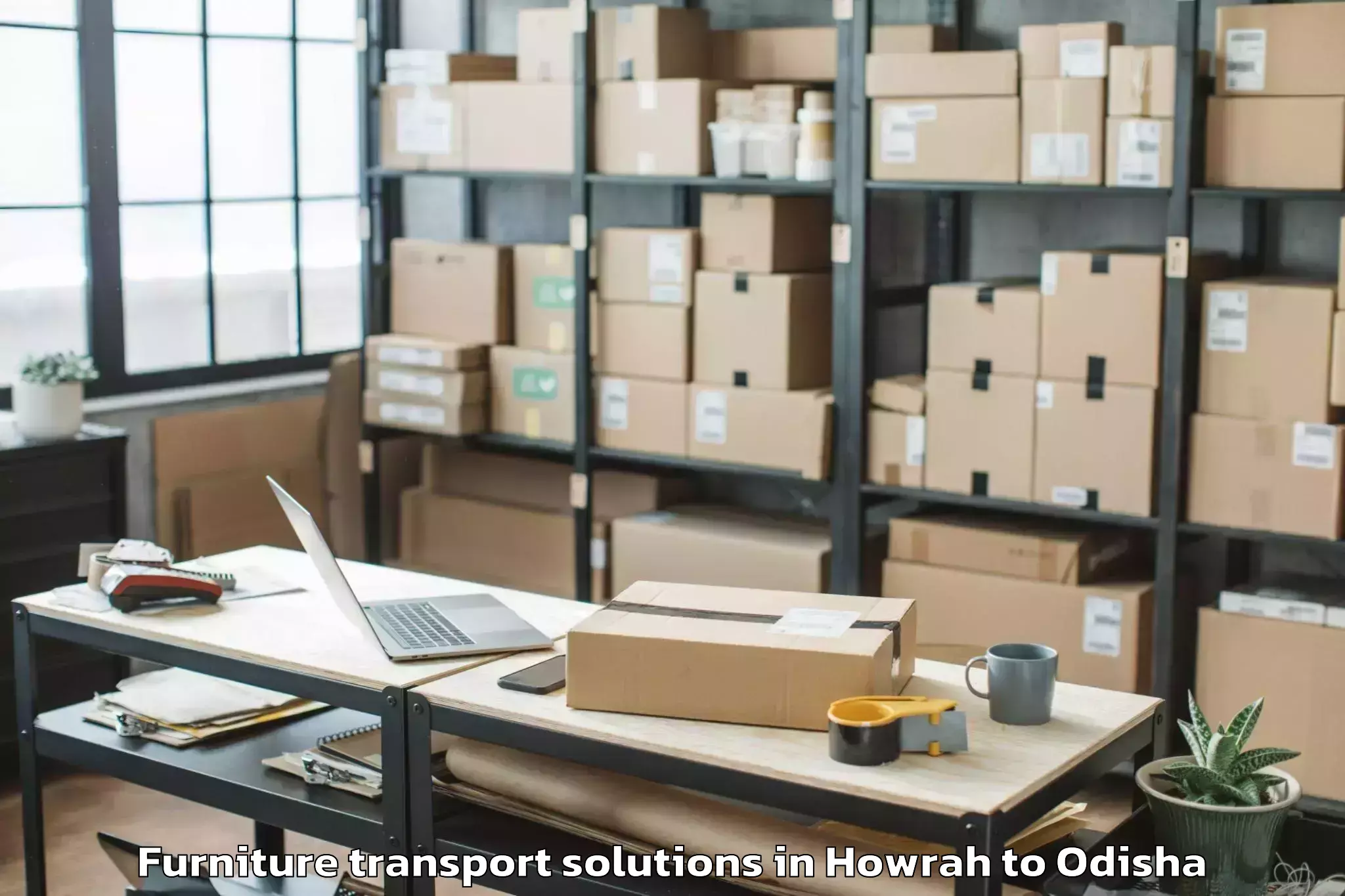 Trusted Howrah to Raibania Furniture Transport Solutions